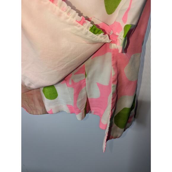 Vintage 60's Sassy by Gregg Draddy Skort Mini Dress Pink Graphic Floral Pattern - Picture 4 of 10